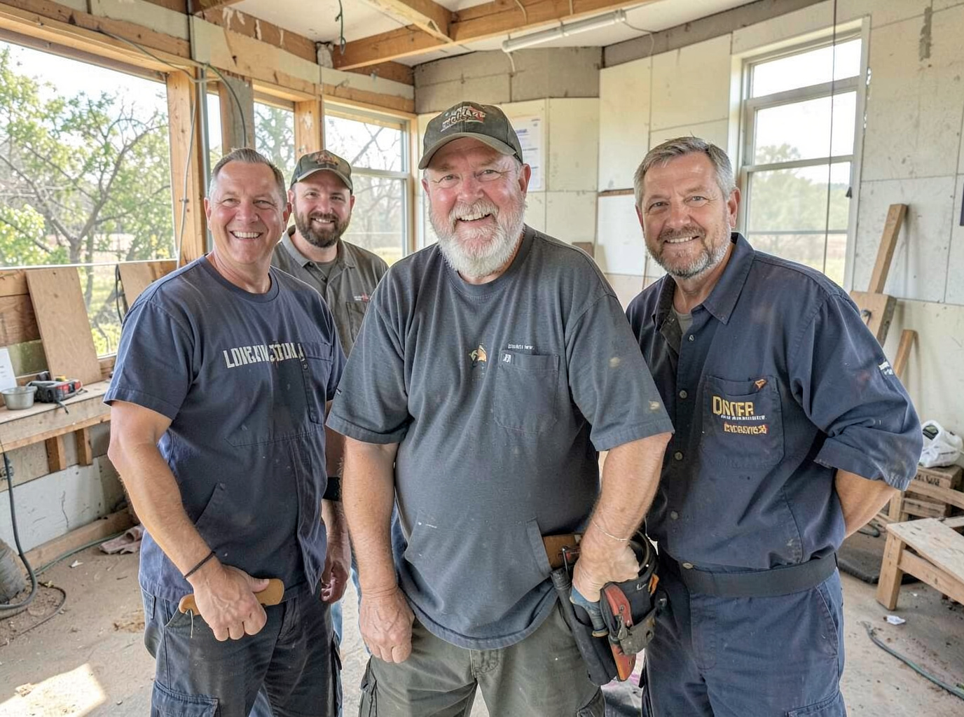 The Logan Roof & Leak Pros team at work in Logan