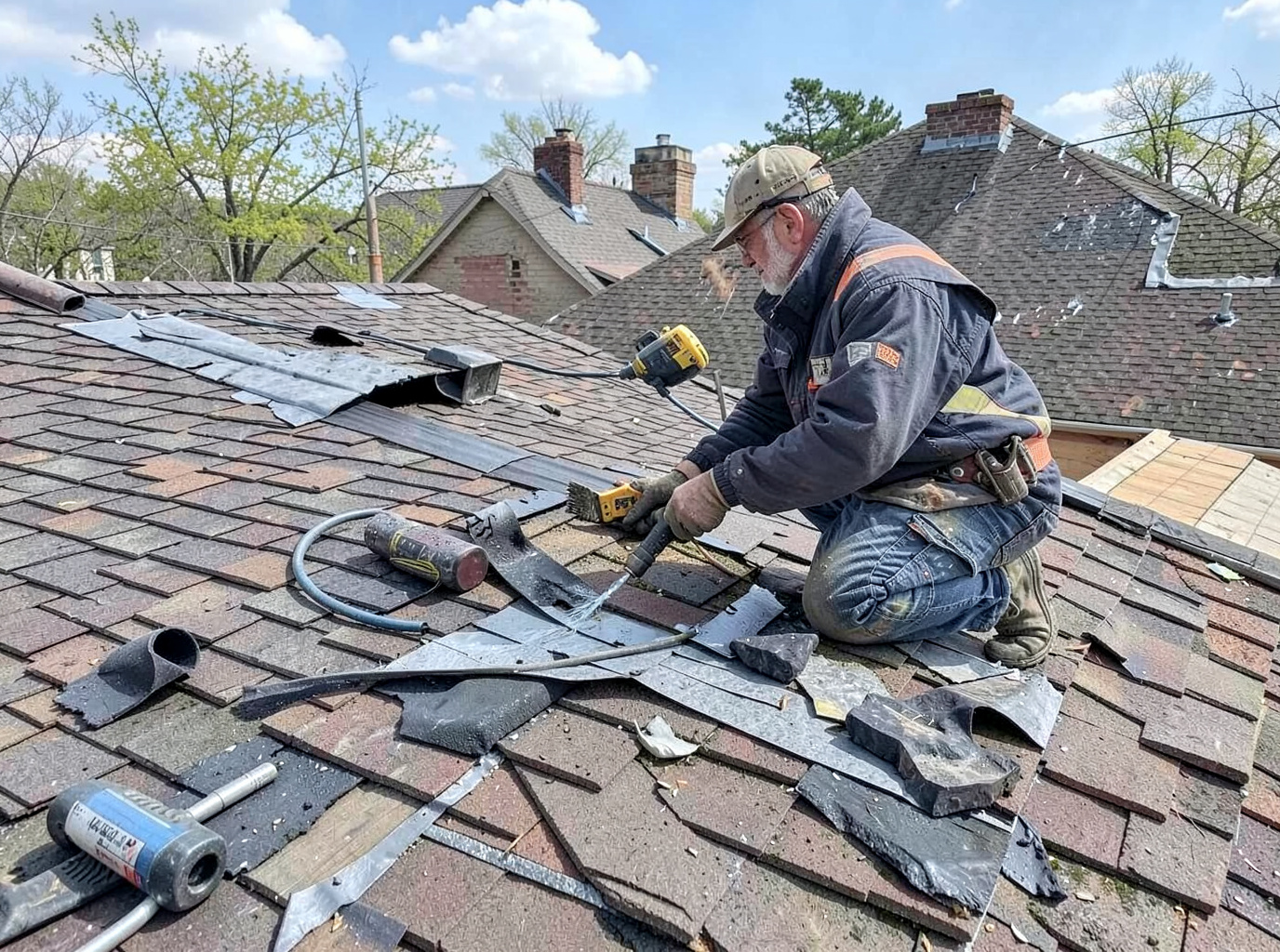 Wind Damage Roof Repair in Logan
